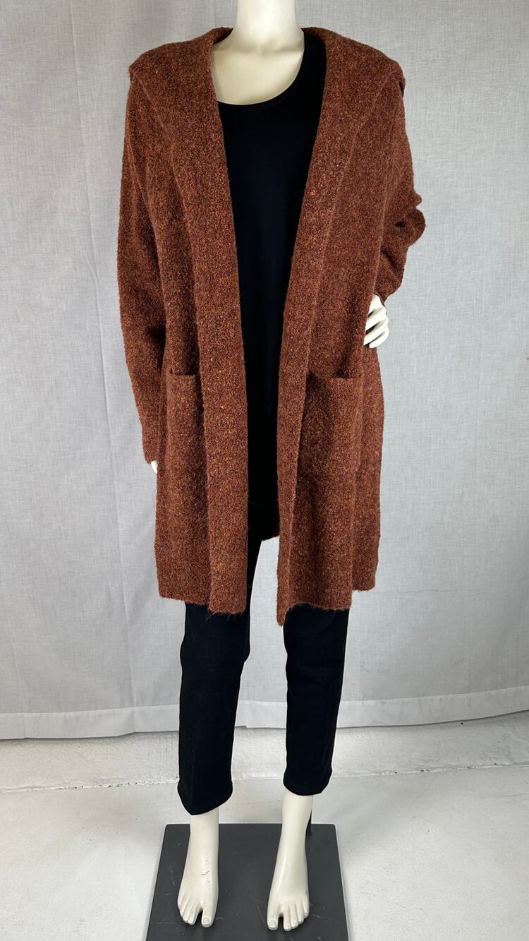 Kerisma Rust Norita Open Front Longline Cardigan Women's Sz M/L NWT